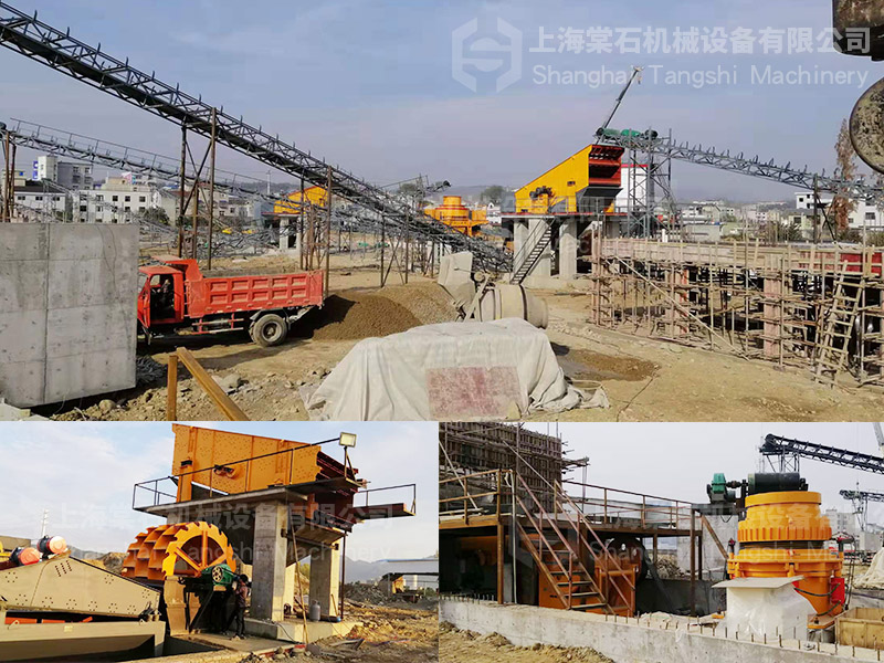 <b>广东湛江时产300吨河卵石制砂生产线安装完毕 正</b>